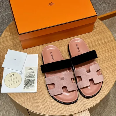 Sandales Chypre Hermès Rose & Noir