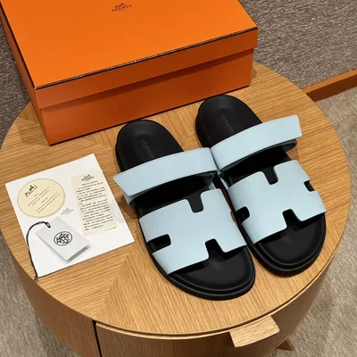 Sandales Chypre Hermès Bleu ciel