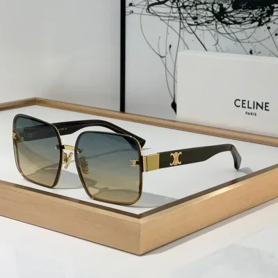 Lunettes de soleil Celine Recycle à monture en métal de qualité supérieure
