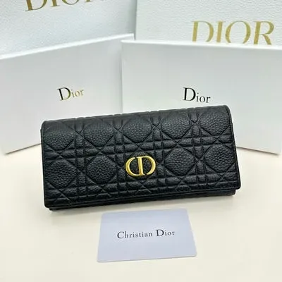 Portefeuille Dior en cuir caviar
