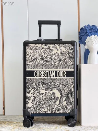 Valise trolley Dior à imprimé rétro
