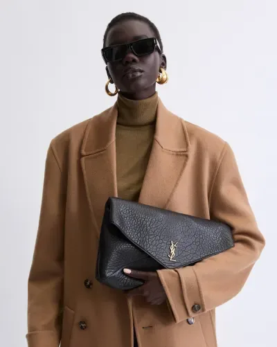 Cassandre Large Pochette à Chaine en Cuir D'agneau