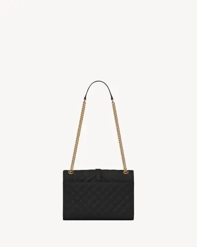 Envelope Medium en Cuir Matelassé Grain de Poudre