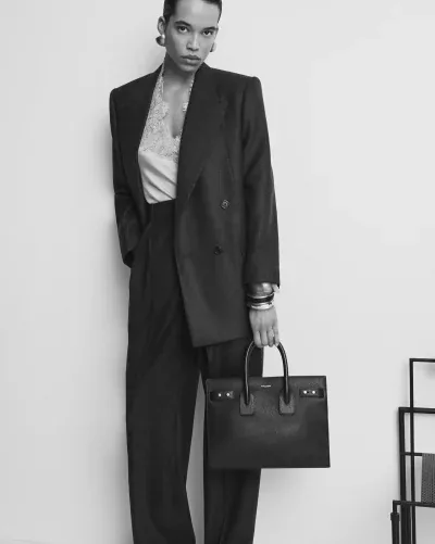 Sac de Jour Souple en Cuir Grainé - Small