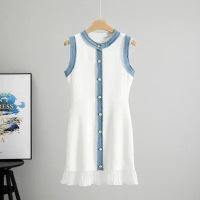 Robe blanc en jean Sandro