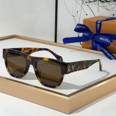 Lunettes de soleil Louis Vuitton LV avec logo miroir sur la jambe, qualité supérieure