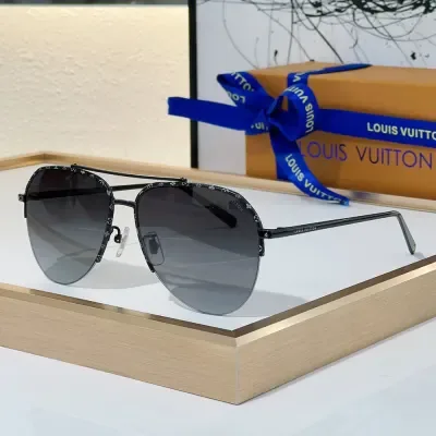 Lunettes de soleil Louis Vuitton à monture logo LV, qualité supérieure