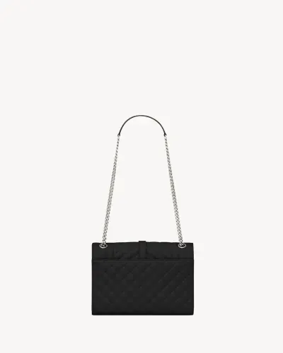 Envelope Medium en Cuir Matelassé Grain de Poudre