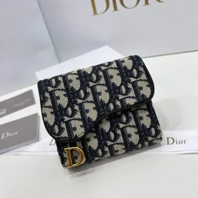 Portefeuille Dior Saddle à trois volets