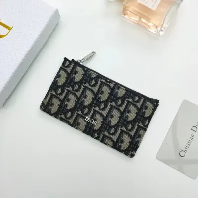 Portefeuille porte-cartes Dior Oblique