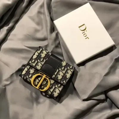 Portefeuille Dior à bouton-pression