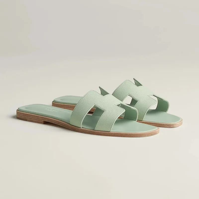 Hermès Sandales Oran - Vert Jade