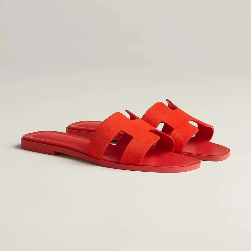 Hermès Sandales Oran - Rouge Grenadine