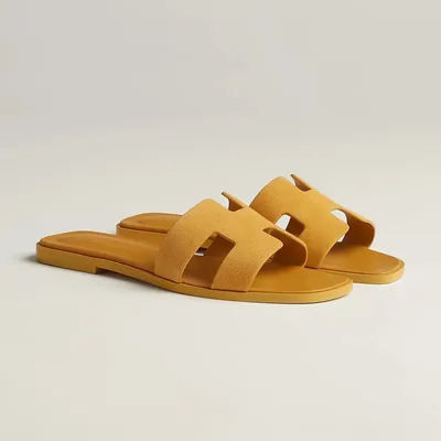 Hermès Sandales Oran - Laiton jaune