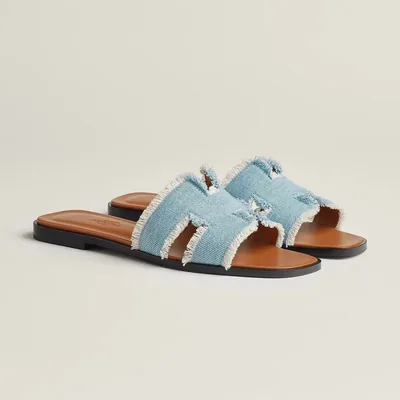 Hermès Sandales Oran - Bleu clair