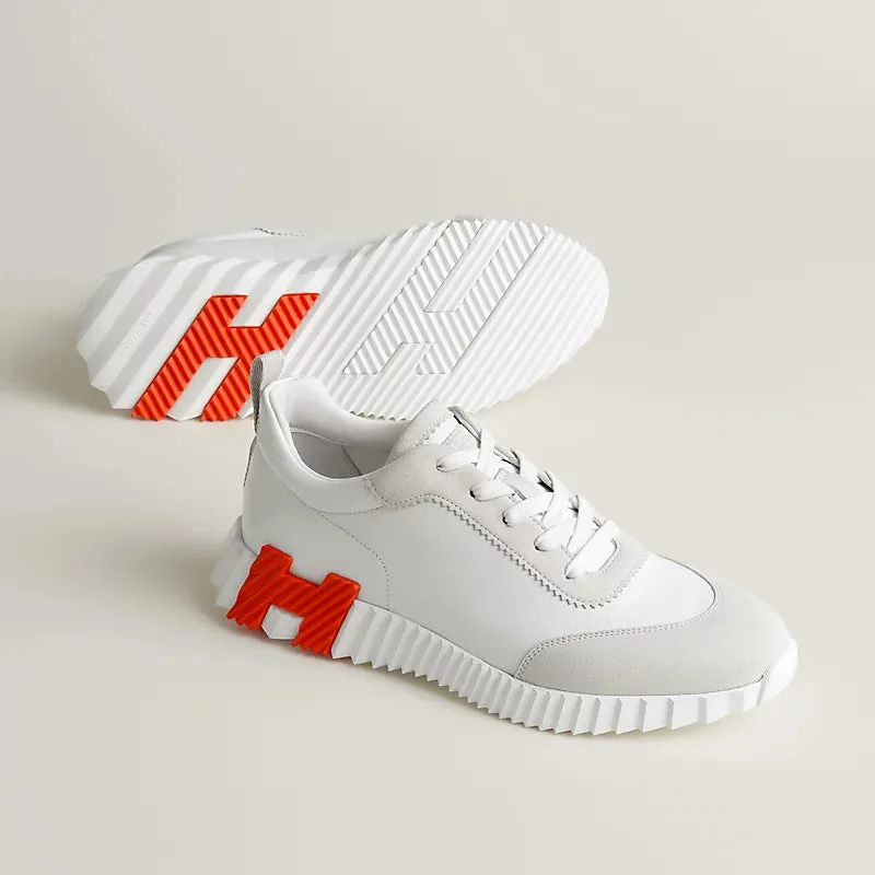 Sneakers Hermès blanc / orange