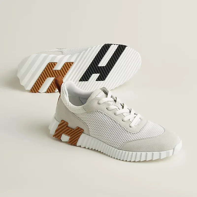 Hermès Bouncing blanc/maron/noir