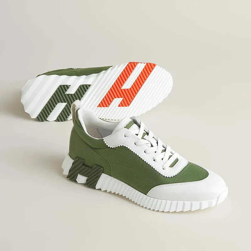 Sneakers Hermès matcha / blanc