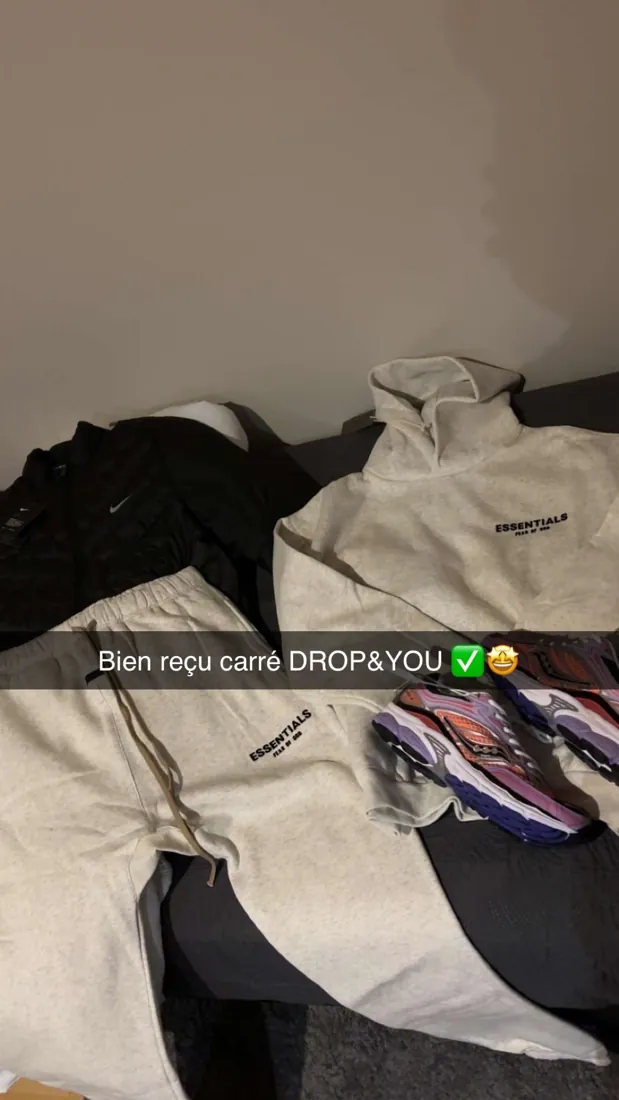 Photo de commande et retour partagé par un client DROP&YOU